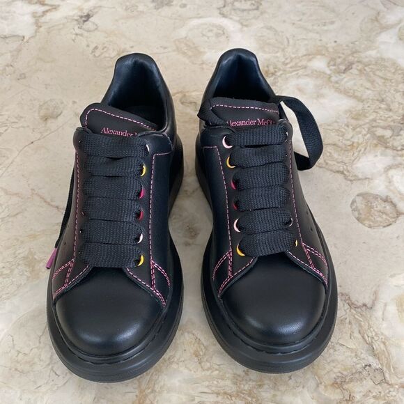 NEW! ALEXANDER McQUEEN Kids Oversized Leather Sneakers US10.5 EU28.5 UK9.5 - Picture 5 of 16